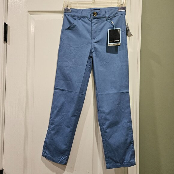 NWT Andy &‎ Evan Blue Straight Leg Pants Size 7Y - Picture 1 of 4